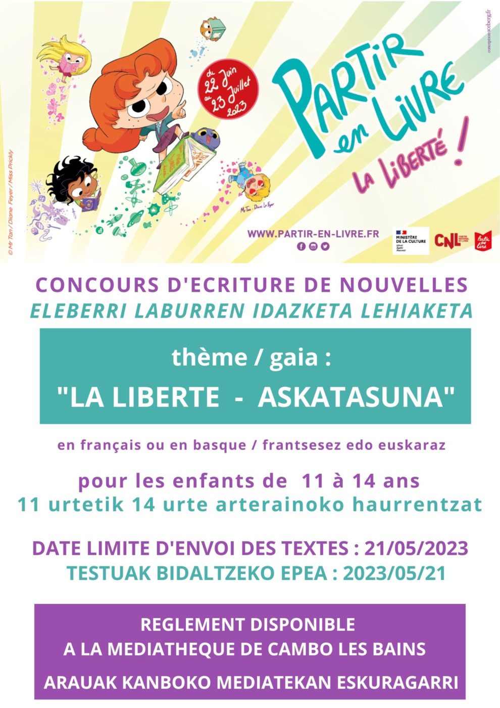 Concours d’écriture de nouvelles – Cambo-les-Bains